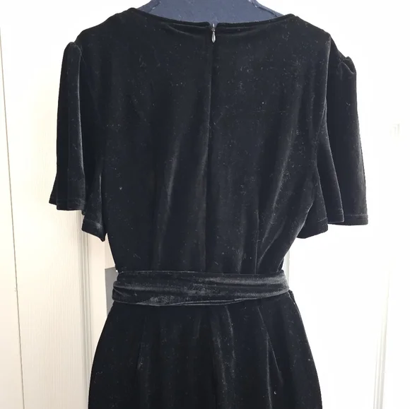 NWT Unique Vintage Black Velvet Jumpsuit - Picture 5 of 12